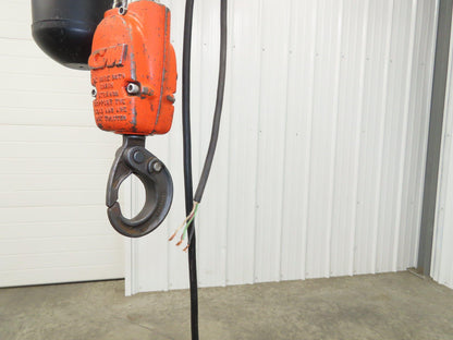 CM Lodestar RR 2 Ton Electric Chain Hoist 16 FPM 18' Lift 14' Pendant 230/460