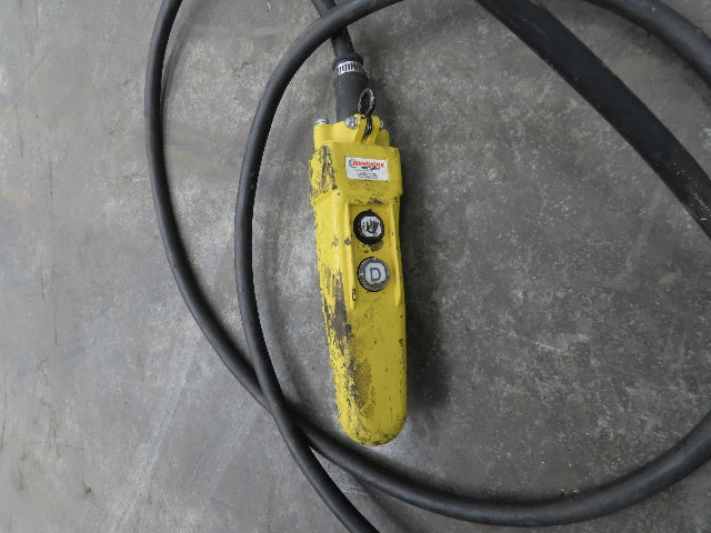 CM Lodestar RR 2 Ton Electric Chain Hoist 16 FPM 18' Lift 14' Pendant 230/460