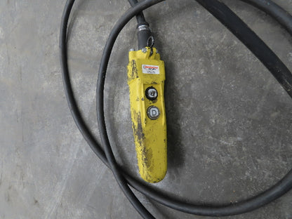 CM Lodestar RR 2 Ton Electric Chain Hoist 16 FPM 18' Lift 14' Pendant 230/460