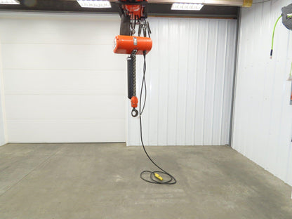 CM Lodestar RR 2 Ton Electric Chain Hoist 16 FPM 18' Lift 14' Pendant 230/460
