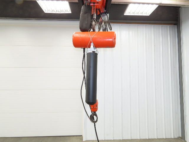 CM Lodestar RR 2 Ton Electric Chain Hoist 16 FPM 18' Lift 14' Pendant 230/460