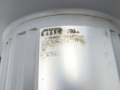 Nissei G3L32N200-UTB04 GTR Inline Gearmotor 200:1 Ratio 8.5rpm 1/2Hp 230/460V