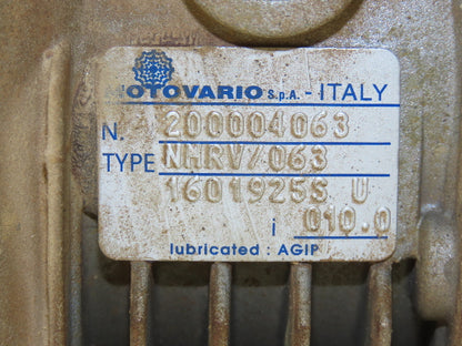 Motovario NMRV/063 Gearbox 10:1 Reducer 175rpm Hollow Shaft Output