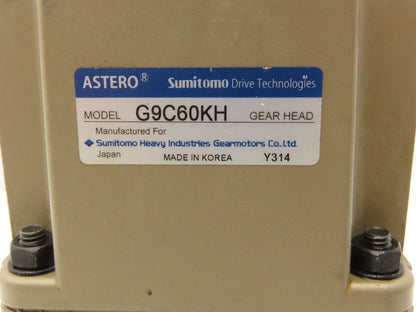 Sumitomo Drive G9C60KH Astero Inline AC Gearmotor 60:1 90W 26rpm 230V 3Ph