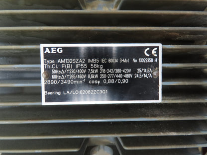 AEG AM132SZA2 AC Motor 8.6kW 3490rpm 230/460v 3ph 132S TEFC