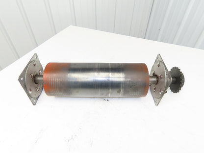 Hytrol 6"x 16.5" Center Drive Pulley for 22" Conveyor 1-1/2" Shafts w/Bearings