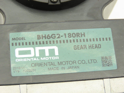 Oriental Motor BH6G2-180RH Brake Gearmotor 180:1 Ratio 200W 8rpm 230VAC 3Ph RH