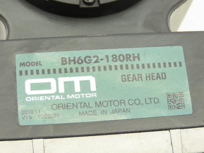 Oriental Motor BH6G2-180RH Brake Gearmotor 180:1 Ratio 200W 8rpm 230VAC 3Ph RH