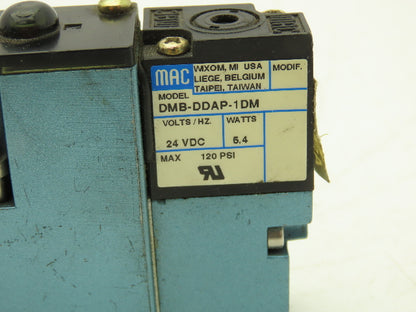 Mac 92B-AAF-BJA-DM-DDAP-1DM Solenoid Valve 24VDC 120 psi