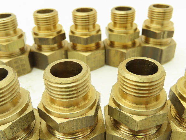 Parker GE18LRMS Male Stud Connector 18mm Tube x 1/2" BSPP Lot of 10