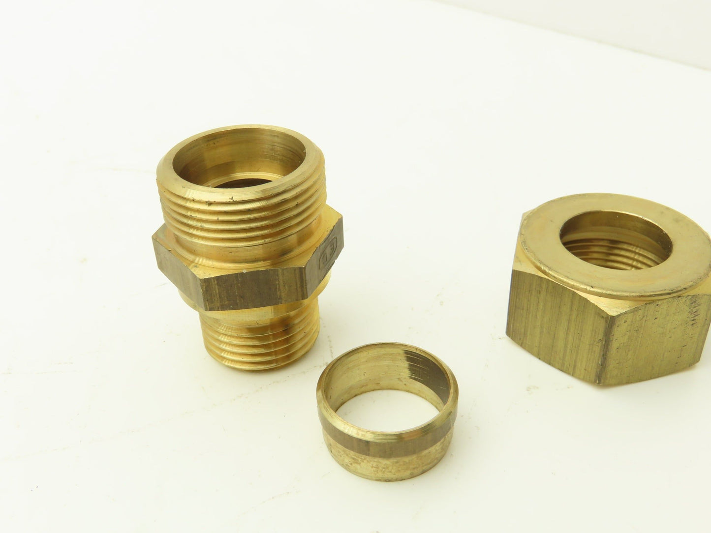 Parker GE18LRMS Male Stud Connector 18mm Tube x 1/2" BSPP Lot of 10