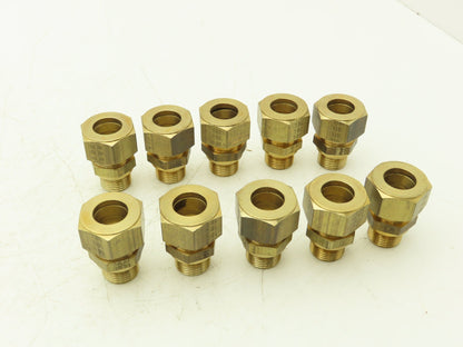 Parker GE18LRMS Male Stud Connector 18mm Tube x 1/2" BSPP Lot of 10