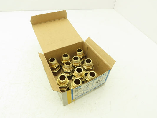 Parker GE18LRMS Male Stud Connector 18mm Tube x 1/2" BSPP Lot of 10