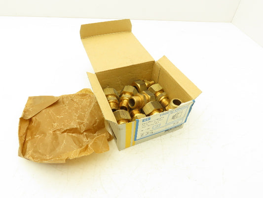 Parker GE18LRMS Male Stud Connector 18mm Tube x 1/2" BSPP Lot of 9