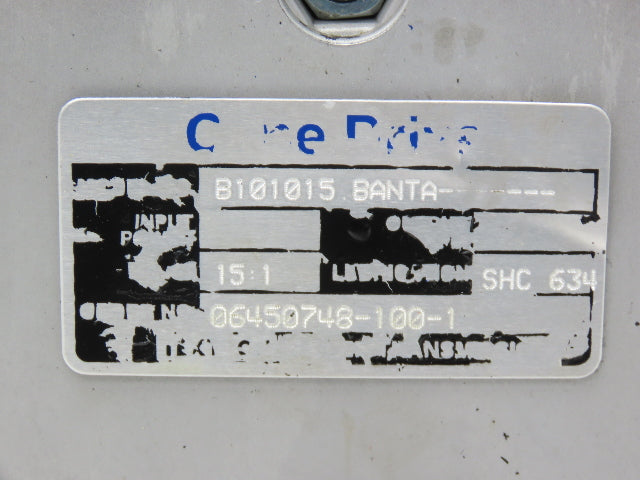 Cone Drive B101015 Worm Gearbox 15:1 Reducer 117rpm RH Output