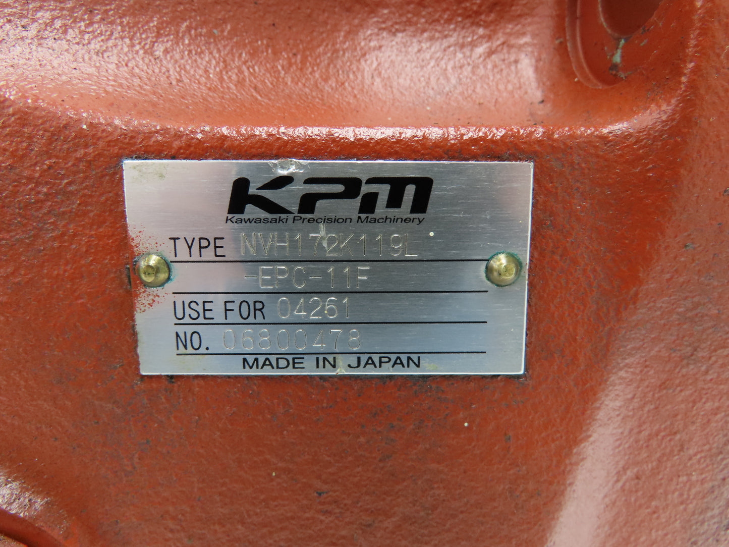 Kawasaki KPM NVH172K119L-EPC-11F Hydraulic Variable Piston Pump 80gpm 5000psi