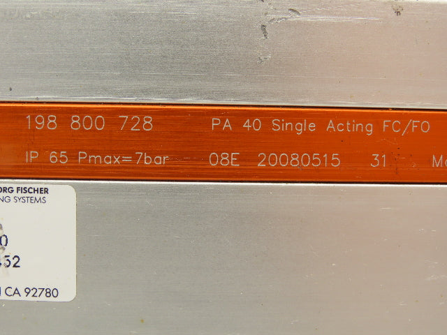 GF George Fischer PA40 FC/FO Pneumatic Valve Actuator Single Acting 198 800 728
