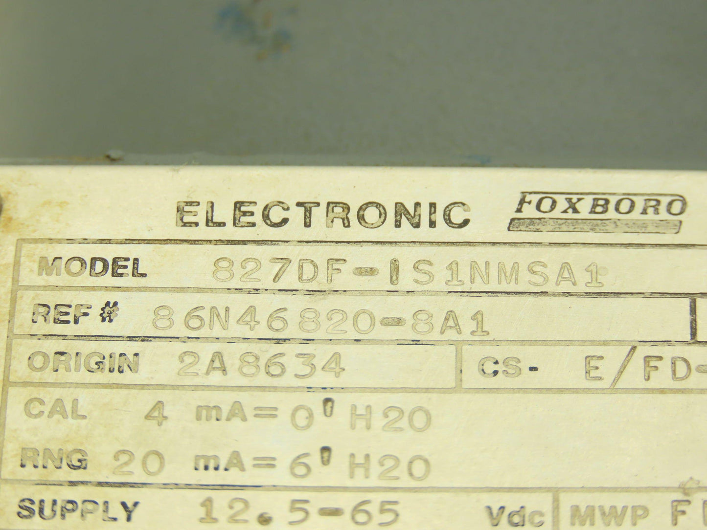 Foxboro 827DF-IS1NMSA1 Pressure Transmitter 3" CL150 Flange 12.5-65vdc