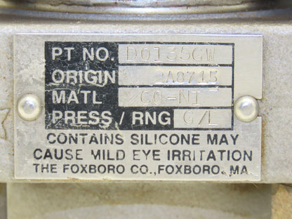 Foxboro 821GM-IS1NL2 Pressure Transmitter 1/2"NPT 12.5-65vdc