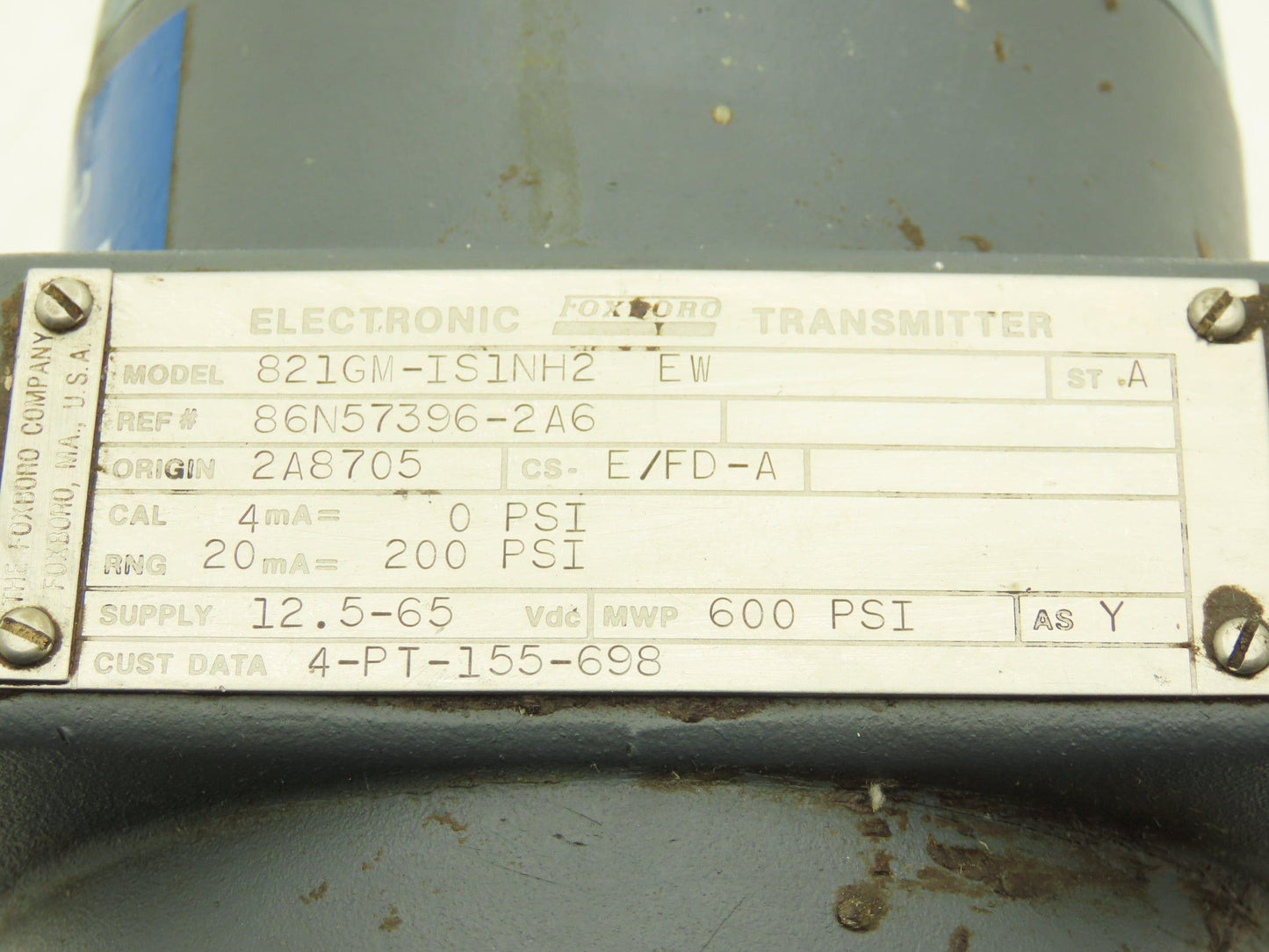 Foxboro 821GM-IS1NH2 Pressure Transmitter 1/2"NPT 12.5-65vdc