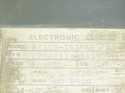 Foxboro 821GM-IS1NM2 Pressure Transmitter 1/2"NPT 12.5-65vdc