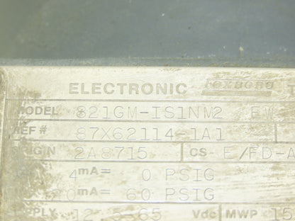 Foxboro 821GM-IS1NM2 Pressure Transmitter 1/2"NPT 12.5-65vdc