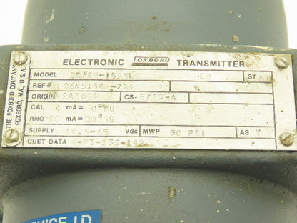 Foxboro 821GM-IS1NL2 Pressure Transmitter 12.5-65vdc 1/2" NPT