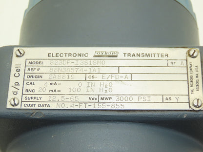 Foxboro 823DP-I3S1SM0 Electronic Differential Pressure Transmitter 12.5-65vdc