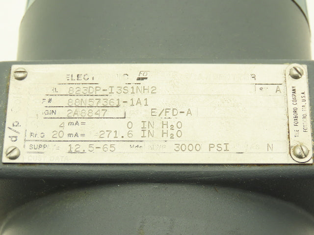 Foxboro 823DP-I3S1NH2 Electronic Pressure Transmitter 4-20mA = 271.6"H2O