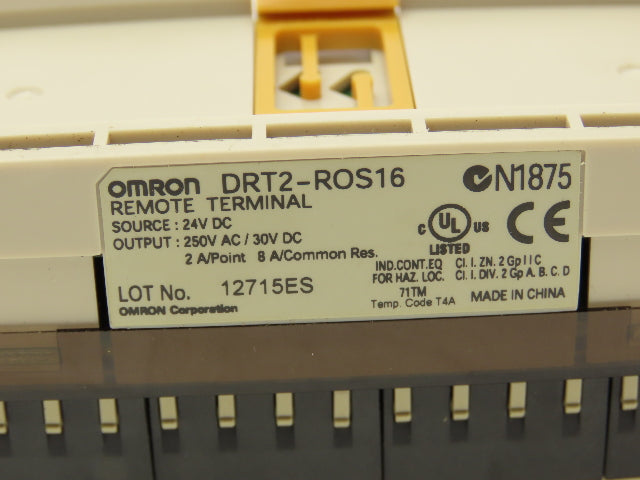 Omron DRT2-ROS16 DeviceNet Remote I/O Terminal with Relay Outputs 24VDC