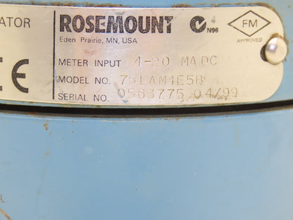 Rosemount 751AM4E5B Field Signal Indicator 4-20mA DC Meter input