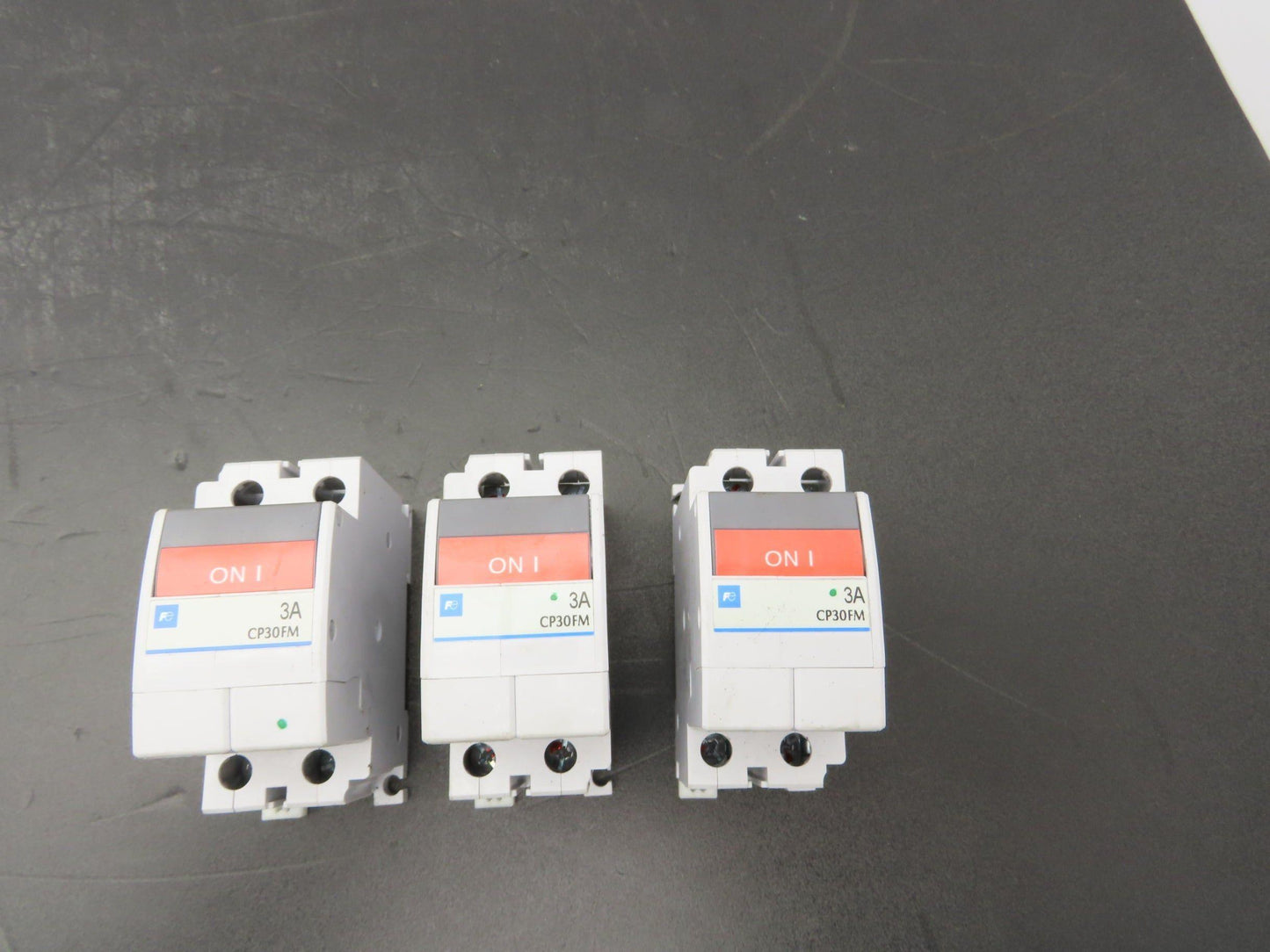 Fuji Electric CP30FM-2P003 Circuit Breakers 250VAC 125VDC 3A 2-Pole Lot of 3