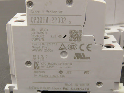 Fuji Electric CP30FM-2P002 Circuit Breakers 250VAC 2A 2-Pole Lot of 3