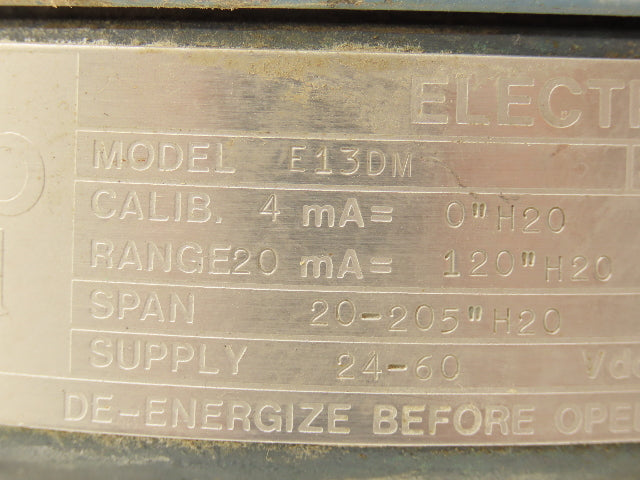 Foxboro E13DM Electronic Pressure Transmitter 24-60vdc 2000psi