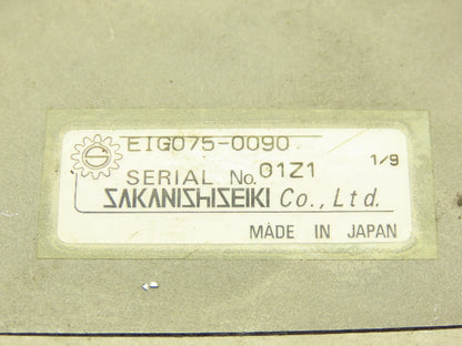 Sakanishiseiki EIG075-0090 Planetary Gear Reducer 9:1 Ratio Servo Motor