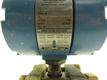 Rosemount 1151GP6E22B2 SMART Gauge Pressure Transmitter 0-100PSI 45VDC