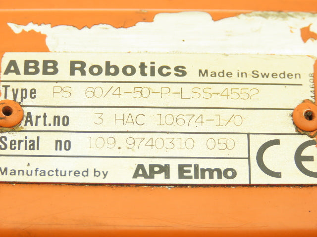 ABB Robotics/Elmo 3HAC 10674-1/0 AC Servo Motor with Encoder TS2640N141E172