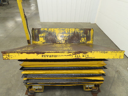 Airfloat Pneumatic Tilt Table Tote Tipper 8000lbs 28° Degree 55x44" Top 14" Lip