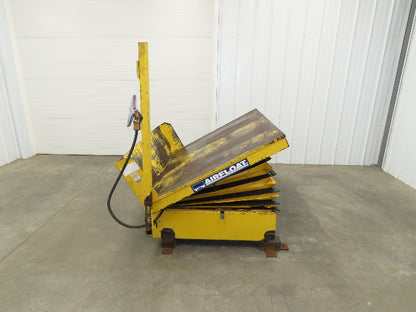 Airfloat Pneumatic Tilt Table Tote Tipper 8000lbs 28° Degree 55x44" Top 14" Lip