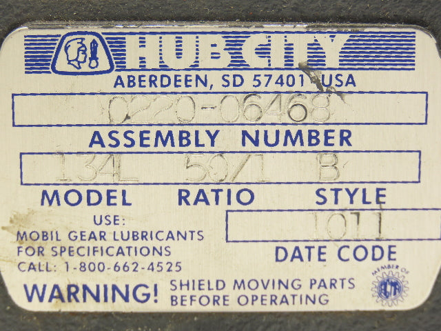 Leeson 101767.00 Gearmotor .25Hp 230/460V 3PH 56C 50:1 Hub City Reducer 35rpm LH