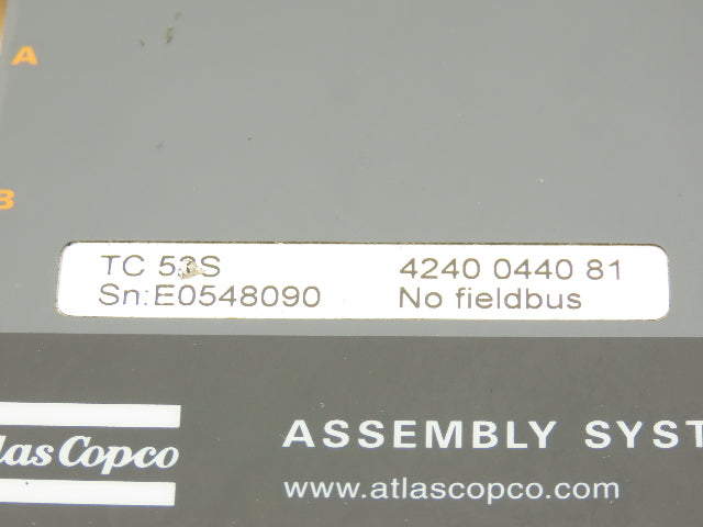Atlas Copco 4240 0440 81 TC 52S Power Macs Tightening Systems Controller
