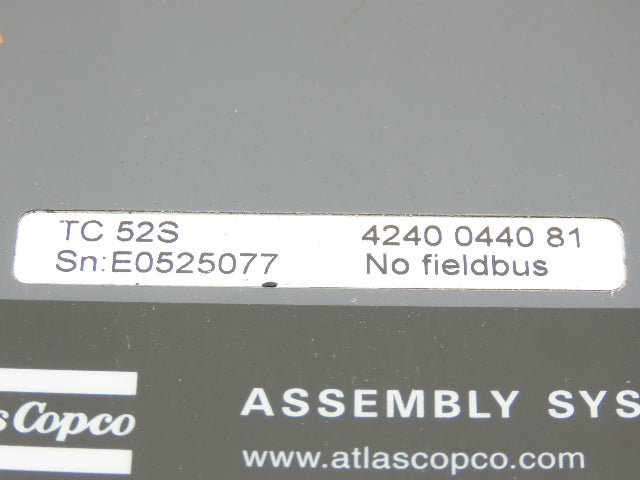Atlas Copco 4240 0440 81 TC 52S Power Macs Tightening Systems Controller