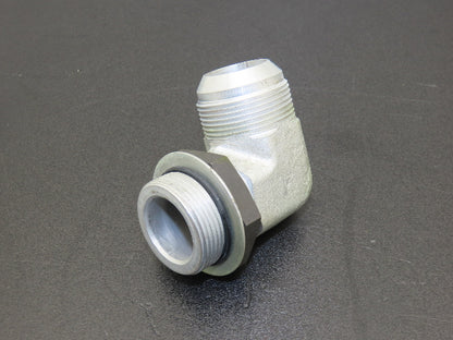 (2) Parker 20 C5OX-S  1-1/4"-20 Triplelok JIC 37° Straight THD 90° Elbow SAE-ORB