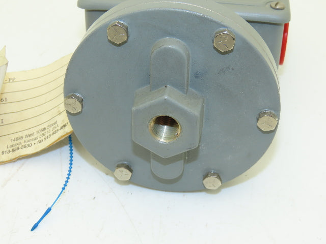 SOR Control Devices 12NN-K2-N4-B1A-PP Pressure Switch 0.4-2.0 psi