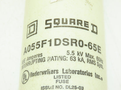 Gould Square D A055F1DSR0-65E Current Limiting Fuse 65A 5.5KV 65E Amp