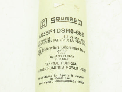 Gould Square D A055F1DSR0-65E Current Limiting Fuse 65A 5.5KV 65E Amp