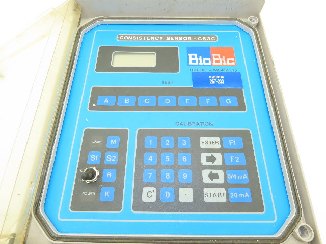BioBic Biotec CS3C Consistency Sensor Digital Control Panel