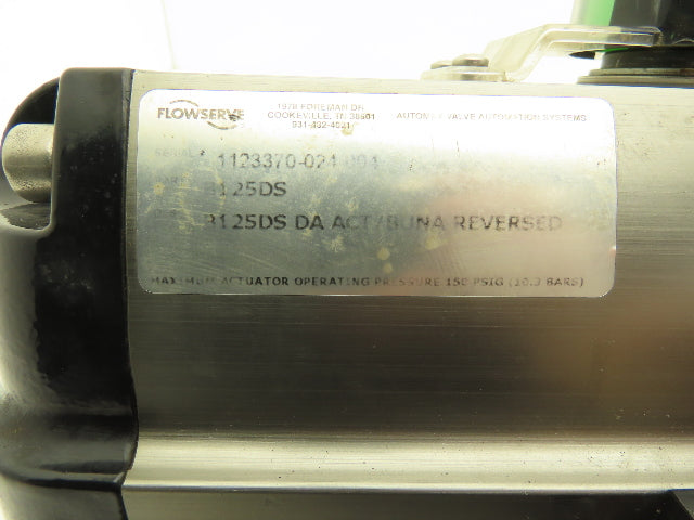 Flowserve B125DS Pneumatic Air Operated Valve Actuator 125psig w/S25NAADR1 Valve