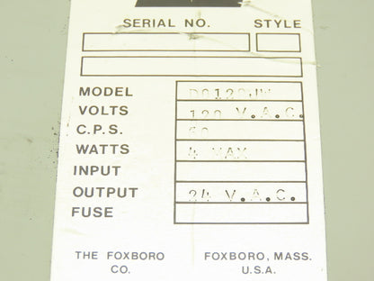 Foxboro D0128JW Power Supply 120VAC In 24VAC 4W