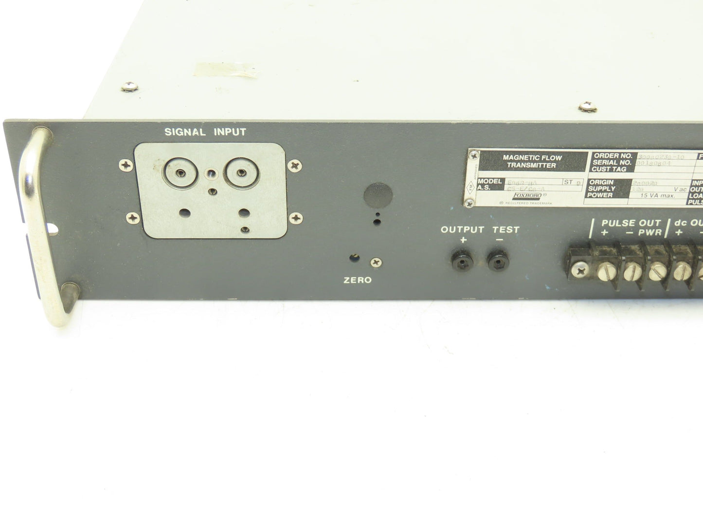 Foxboro E96R-HA-CS-E/CG-A Magnetic Flow Transmitter 0-5mV 120VAC
